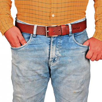 UMTI® Gürtel Herren Ledergürtel aus Büffelleder für Männer 25- (23A) Jeans Echtleder 35mm breit kürzbar Neu